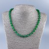 Natural Chrysoprase Necklace with Chrysoprase Diamond-shaped Beads 8x8mm± with 2.5mm seed beads, length 48cm