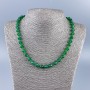 Natural Chrysoprase Necklace with Chrysoprase Diamond-shaped Beads 8x8mm± with 2.5mm seed beads, length 48cm