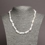 Necklace of natural Baroque pearls, diameter 22×10 mm ±, length 48 cm ±