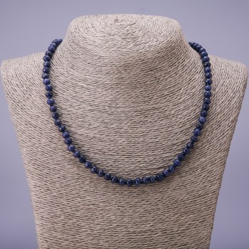 Lapis Lazuli Necklace (loose) Beaded Rondelle, 6x4 mm, 50 cm
