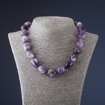 Amethyst Beads (A Class) "Barrel Cabochon", diameter 15*20mm, length 50cm