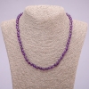 Necklace of natural amethyst, smooth round beads, diameter 6(±)mm, length 48cm