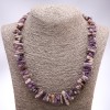 Necklace of natural amethyst chips, diameter 15x7+-mm, length 50+-cm