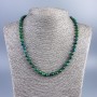 Azurite Beads Necklace with Smooth Round Beads 6.5 mm, 48 cm length +