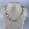Necklace of natural chrysoprase, tumbled, bead diameter 9×7 mm, length 52 cm +