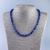 Necklace of natural stone Lapis Lazuli Barilo beads, diameter 9×6 mm ±, length 48 cm ±