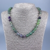 Natural Stone Fluorite Beads, faceted round sphere, diameter 10mm±, length 50cm ±