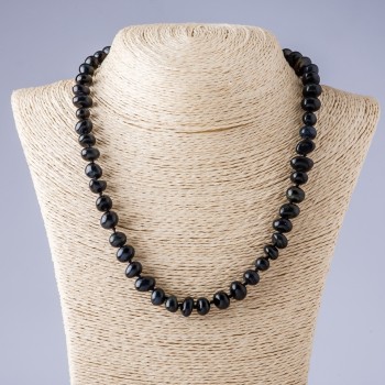 Hawk's Eye Bead Guessed Drill Bead Cross 10-12mm 48cm