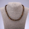 Tiger’s Eye Necklace Smooth Rondelle Beads, 8x5mm, 45cm
