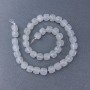 Mountain crystal Beads, natural faceted cube gemstone on thread, 9x9 mm diameter, approx. 38 cm length