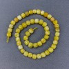 Yellow Jadeite Beads, natural gemstone, faceted cube on thread, diameter 7.5×7.5 mm, length approx. 38 cm