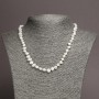 Necklace of natural Baroque pearls, diameter 7x6mm +-, length 46cm+