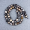 Sunstone Beads natural stone smooth ball diameter 8.5 mm on thread, length 39 cm+