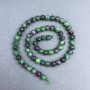 Zoisite Beads Natural Stone Faceted Round Bead, 6.5 mm diameter ± on thread, length 39 cm+
