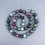 Zoisite Beads natural stone faceted ball, diameter 10 mm± on thread, length 39 cm+