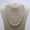 Necklace made of natural Amazonite, smooth beads, 10mm diameter, 46 cm length
