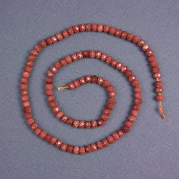 Adventurine Beads "Golden Sand" Generated natural stone rondelle beads, diameter 5x3.5 mm± on thread, length 38 in