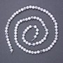 Howlite Beads Natural Stone Faceted Round 4 mm± on Thread, 39 cm±