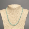 Necklace of natural Amazonite, faceted cube, 4x4 mm, length 47 cm +