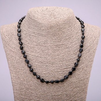 Agate Bead Necklace - Faceted, diameter 7x9mm (±), length 48cm