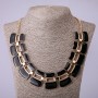 Necklace with Black Enamel, length 50-55 cm