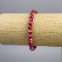Watermelon Tourmaline Bracelet (single) smooth beads, diameter 6+-mm, length 18 cm, stretch