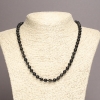 Sunstone Obsidian Bead Necklace, Smooth Round Beads 6mm Ø, Length 45cm