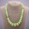 Onyx gemstone necklace smooth rondelle increasing size, diameter 8x6-20x13mm, length 52cm