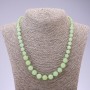 Necklace with Onyx Beads, diameter 6-10mm, length 47cm, knotted stringing, Onyx, length 47cm