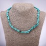 Necklace "Turquoise" (howlite) cabochon, diameter 8x10+-mm, length 45cm