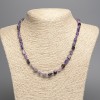 Charoite Necklaces natural stone hammered, diameter 8x6 mm +-, length 50 cm+-