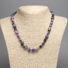 Charoite Necklace, natural stone cabochon, diameter 10x8 mm ±, length 50 cm ±