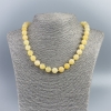 Necklace made of Citrine - opaque smooth beads, diameter 10.5 mm, length 48 cm