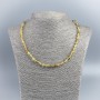 Natural Citrine Necklace with Faceted Round Beads, 6mm diameter, 48cm length