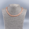 Necklace-choker with natural mother-of-pearl (toned) carrot-orange smooth rondelle, diameter 4x2 mm, length 48 cm