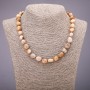 Jasper Beads Necklace, tumbled, diameter 10×14 mm (±), length 48 cm