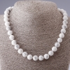Howlite Bead Necklace, Smooth Round Beads, 10mm diameter (±), 45cm length