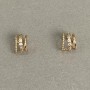 Triple Caf Xuping 18K Gold Plating with White Crystals 10x8mm +