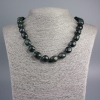 Seraphinite Necklace with Natural Seraphinite Gemstone Cabochon, 14x9 mm, 50 cm length