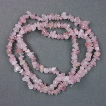 Beads on Thread Pink Quartz Chip, 9x5mm, thread length 80cm