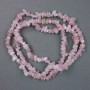Beads on Thread Pink Quartz Chip, 9x5mm, thread length 80cm