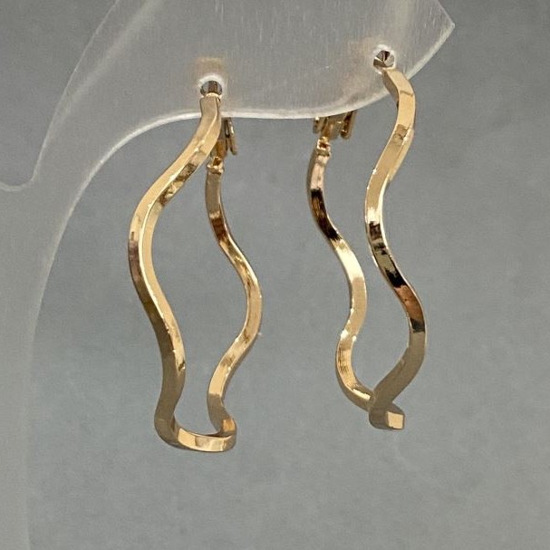 Xuping Earrings Hoops Gold Plated 18K, thickness 2mm±, diameter 35mm±