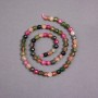 Faceted Tourmaline Beads on Thread, 6mm Diameter, 39cm Length