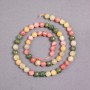 Beads on a Thread Assorted Faceted Round Beads, diameter 6.5mm ±, thread length 37cm ±