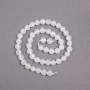 Rock Crystal Beads on String Natural Stone Granulated Round Beads 8mm ±, Length 39cm ±