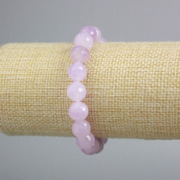 Kunzite Bead Bracelet Crystal Beads, diameter 10mm±, length 18cm± (stretch)
