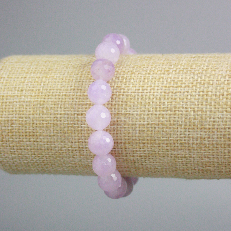 Kunzite Bead Bracelet Crystal Beads, diameter 10mm±, length 18cm± (stretch)