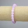 Kunzite Bead Bracelet 8.5 mm Faceted Round, Stretch 18 cm