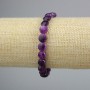 Sugilite Bracelet, faceted coin beads, diameter ~8.5 mm, length ~18 cm (stretch)