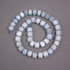 Aquamarine Rondelle Beads on a Thread, 9x7 mm ± with seed beads, 40 cm length